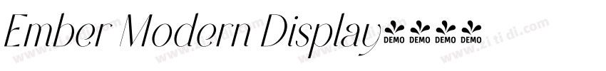 Ember Modern Display字体转换